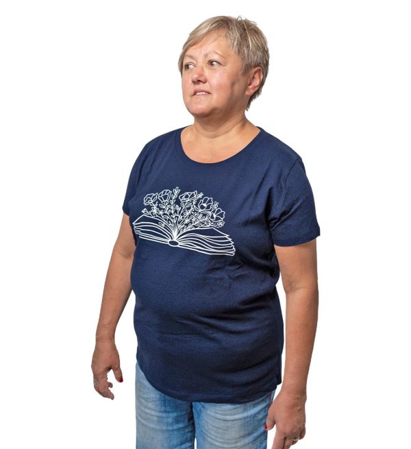 Buch mit Wildblumen  - Damen Premium Organic Shirt Online-Schn?ppchen – Bild 2